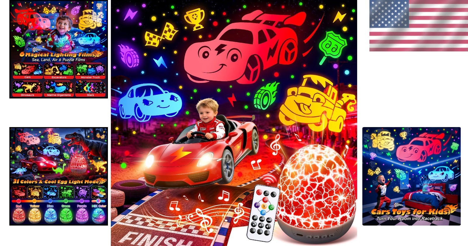 360° Rotating Toddler Projector: 31 Colors and 15 Sounds – Ideal Nursery Gift