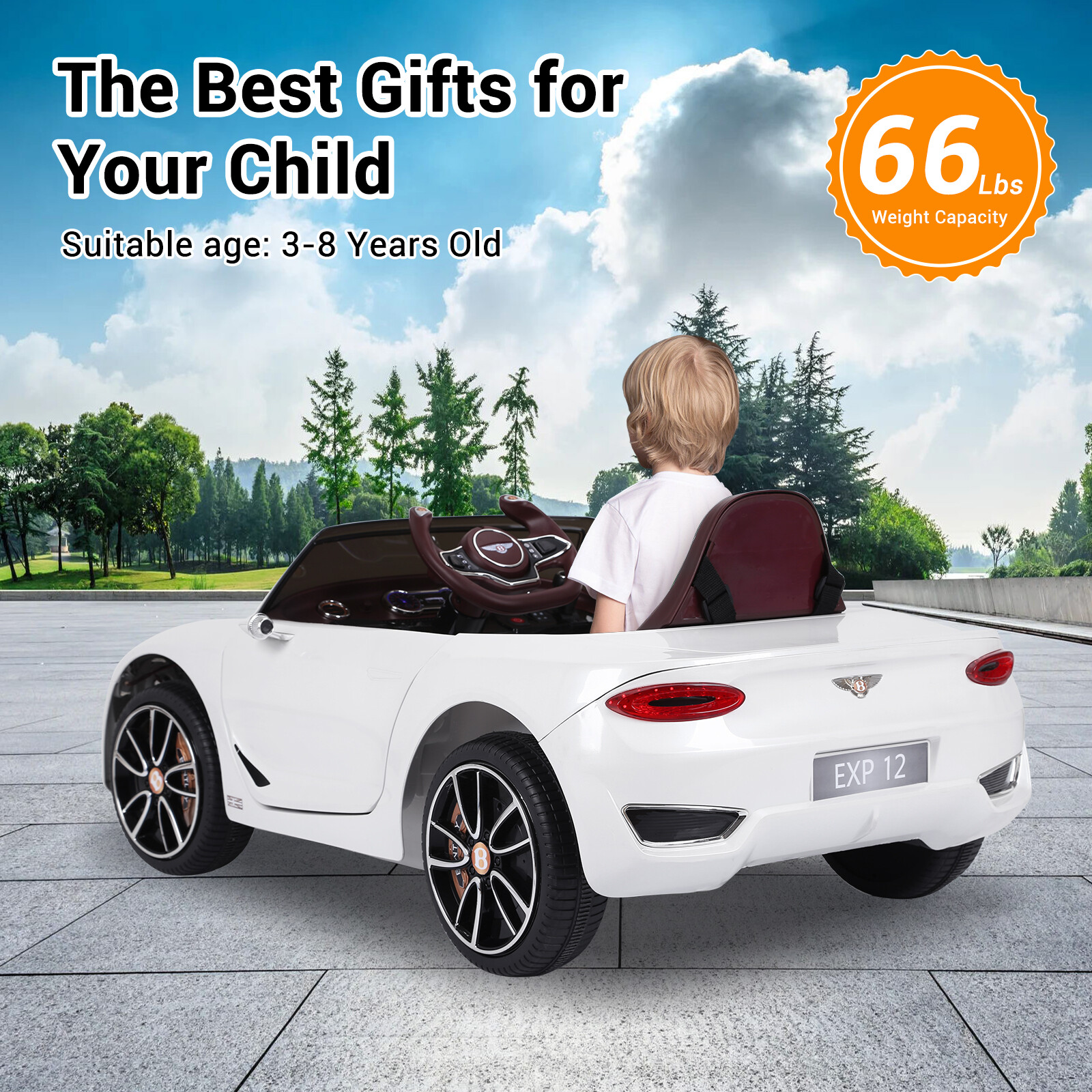 12V Kids Ride on car LICENSED Bentley Style Car Vehicle Toys Remote Xmas Gifts
