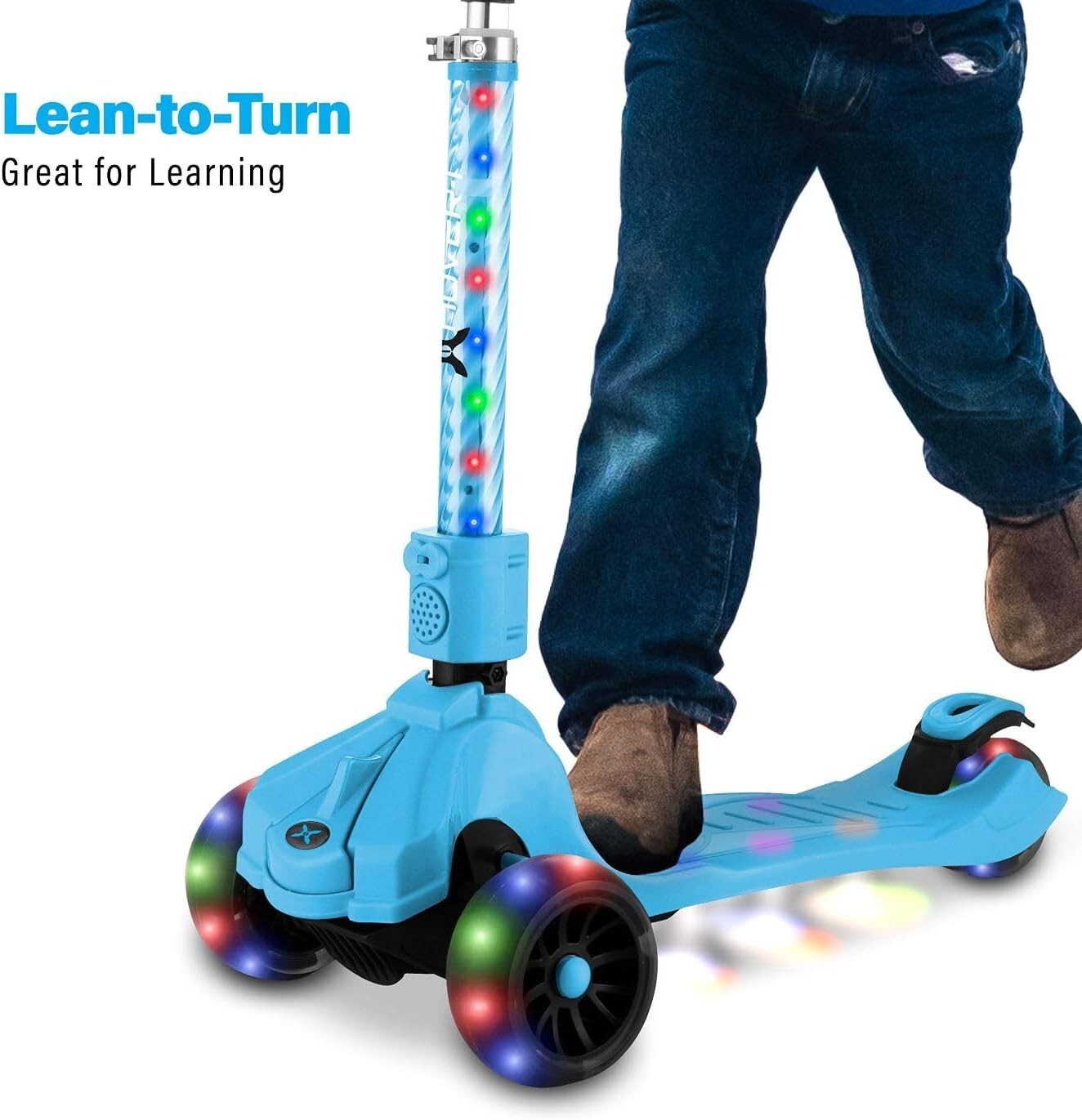 NEW HOVER-1 ZIGGY LED KidKick Scooter Folding Portable Lightweight FREE SHIPPING