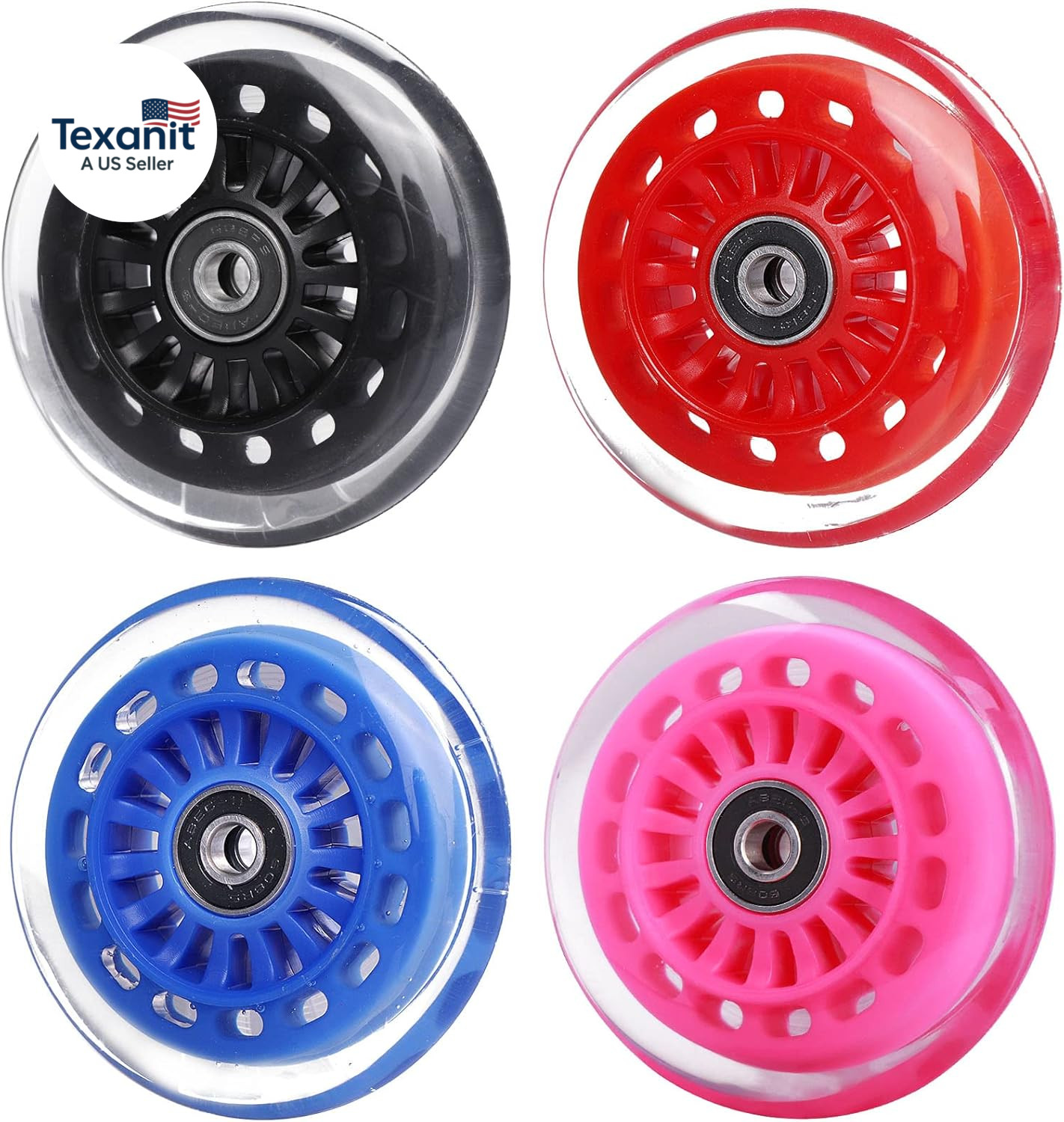 90Mm Wiggle Car Polyurethane Replacement Wheels Set Upgrades for Plasmacar Ride-