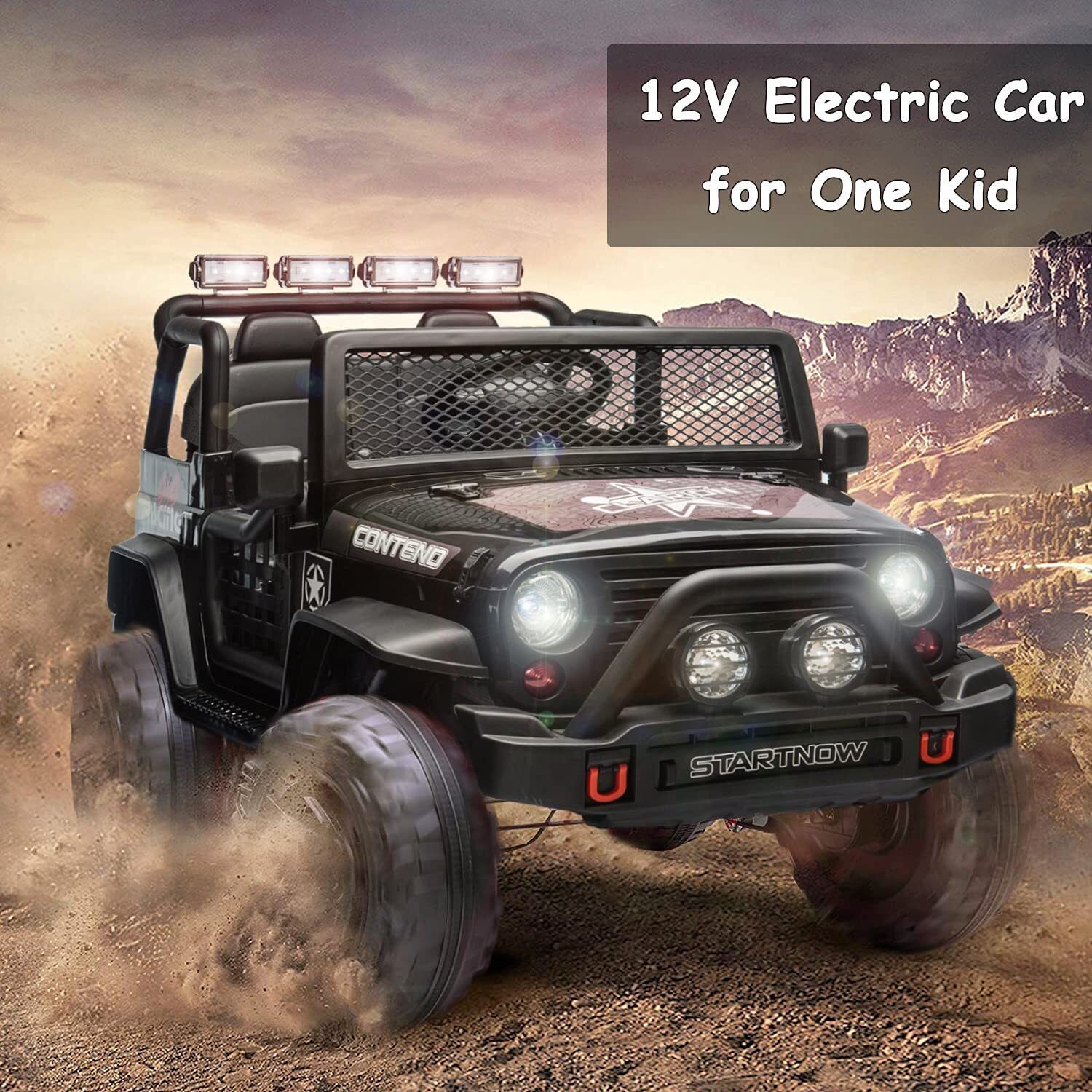 12V Electric Vehicle Jeep Car Kids Ride On Truck 2 Seater Toy w/ Remote Control