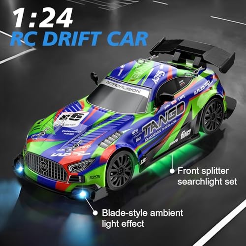 Drift RC Car for Electric Toy Car Hobby Racing Car Toys with 1-green