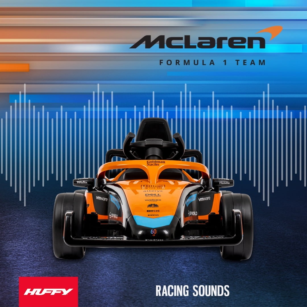 Ride-On Car 12V McLaren F1 Kids Remote Control Ages 3-5 Orange Huffy