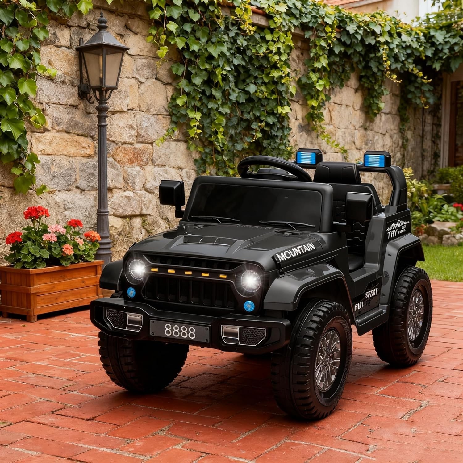 12V Kids Electric Ride-On Truck Car – 3 Speed, MP3, LED Lights, 66 lb Capacity