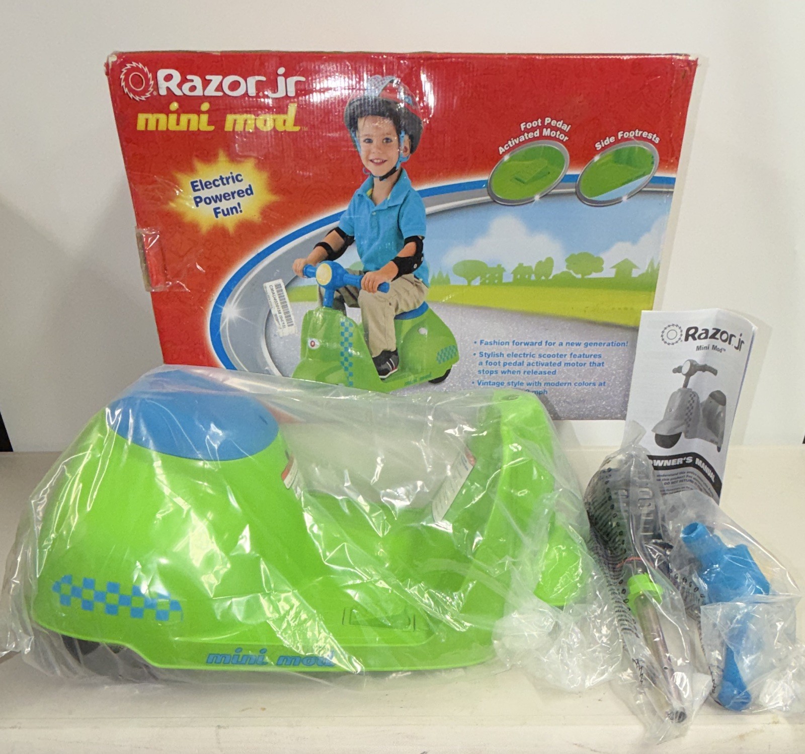 Razor Jr. Mini Mod Electric 3-Wheel Scooter Discontinued Brand New Open Box