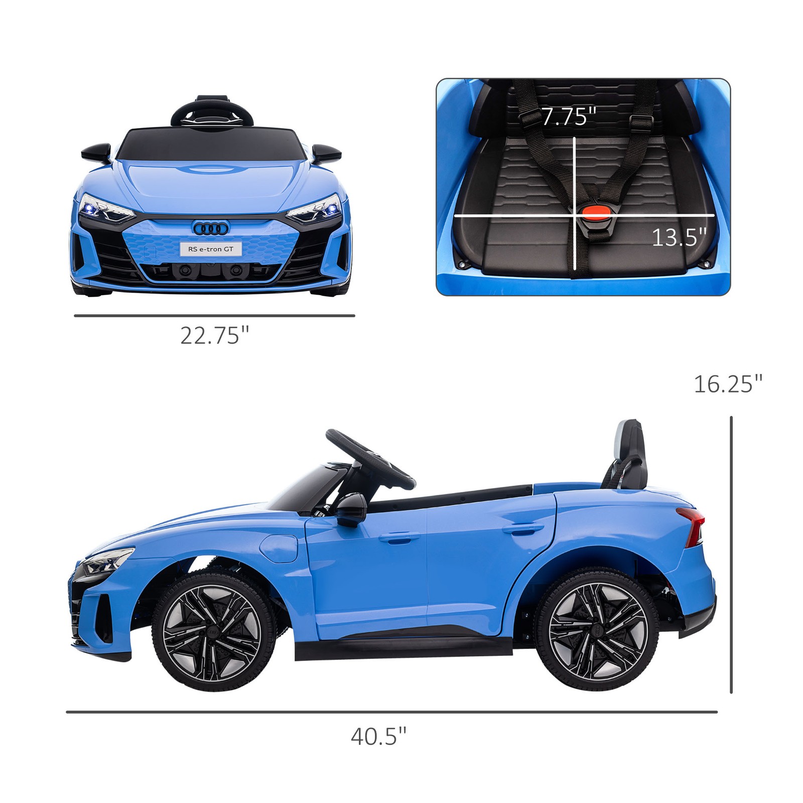 12V Kids Electric Ride On Car, Licensed Audi RS e-tron GT