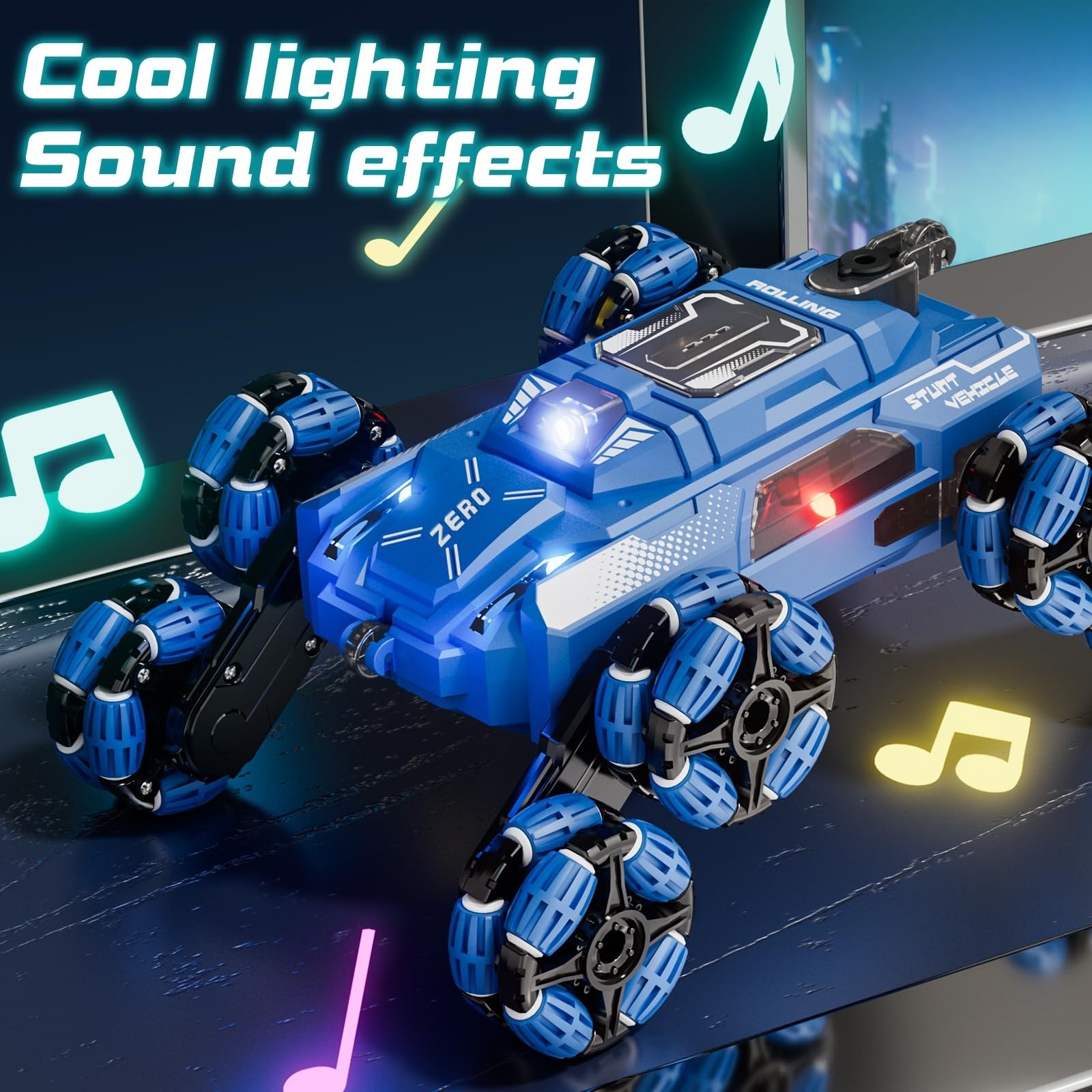 Cool 8 Wheel Gesture Control RC Stunt Car , Birthday Toys Gifts for 6 7 8-12 …