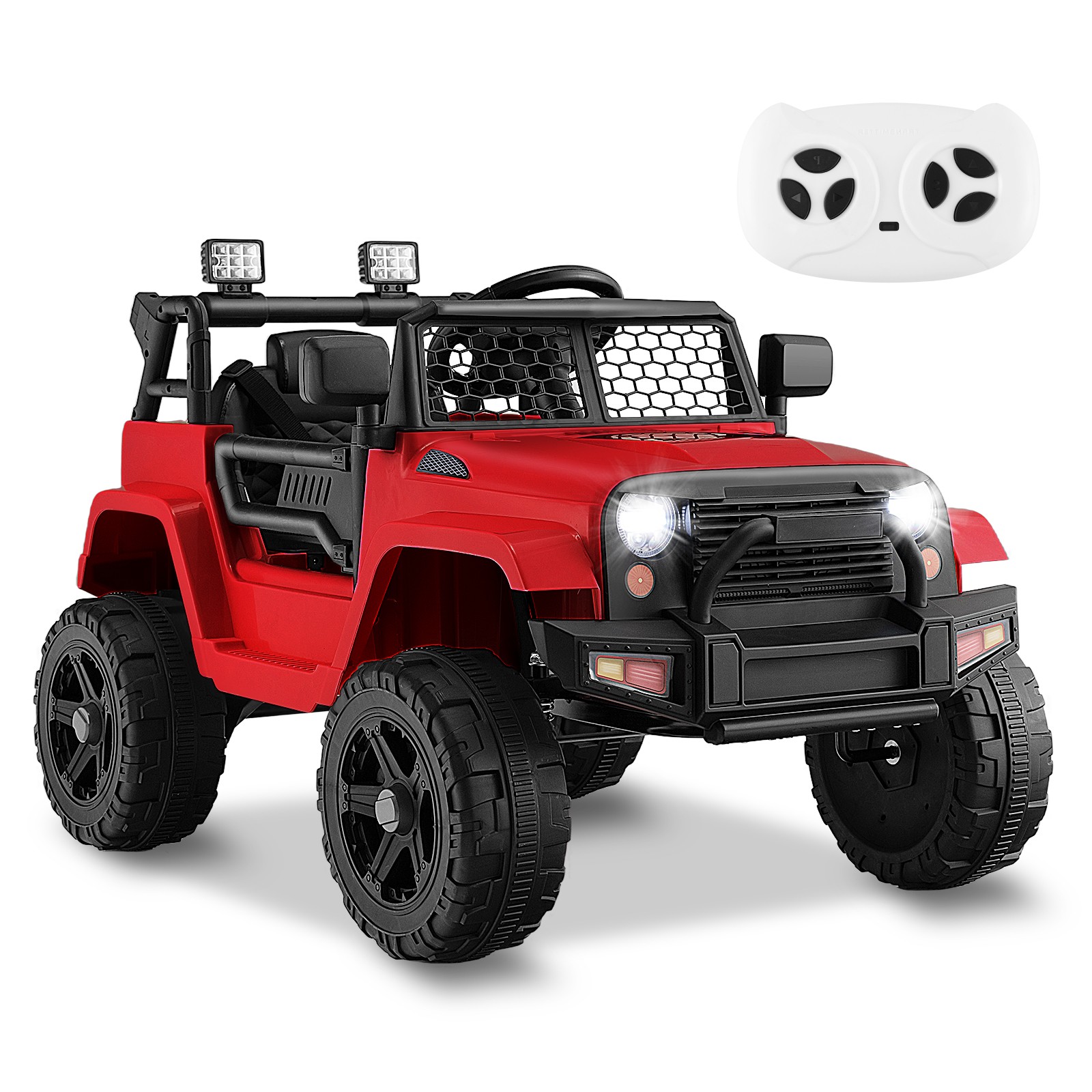 Kids 12V Ride On Truck Car Electric Vehicle Remote w/ Music & Light Red