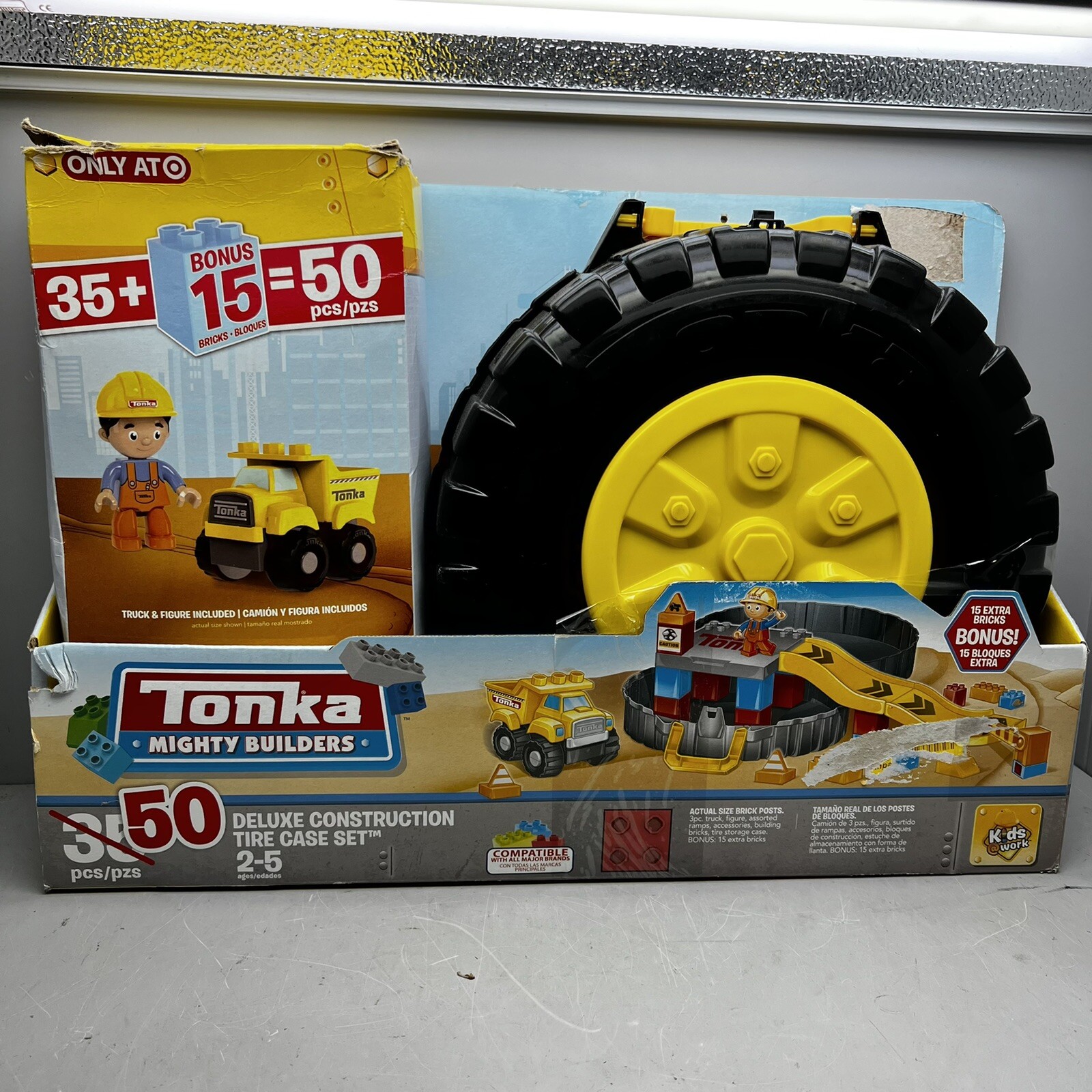 Tonka Mighty Minis Deluxe Construction Tire Case Set – 50pc Brand New!