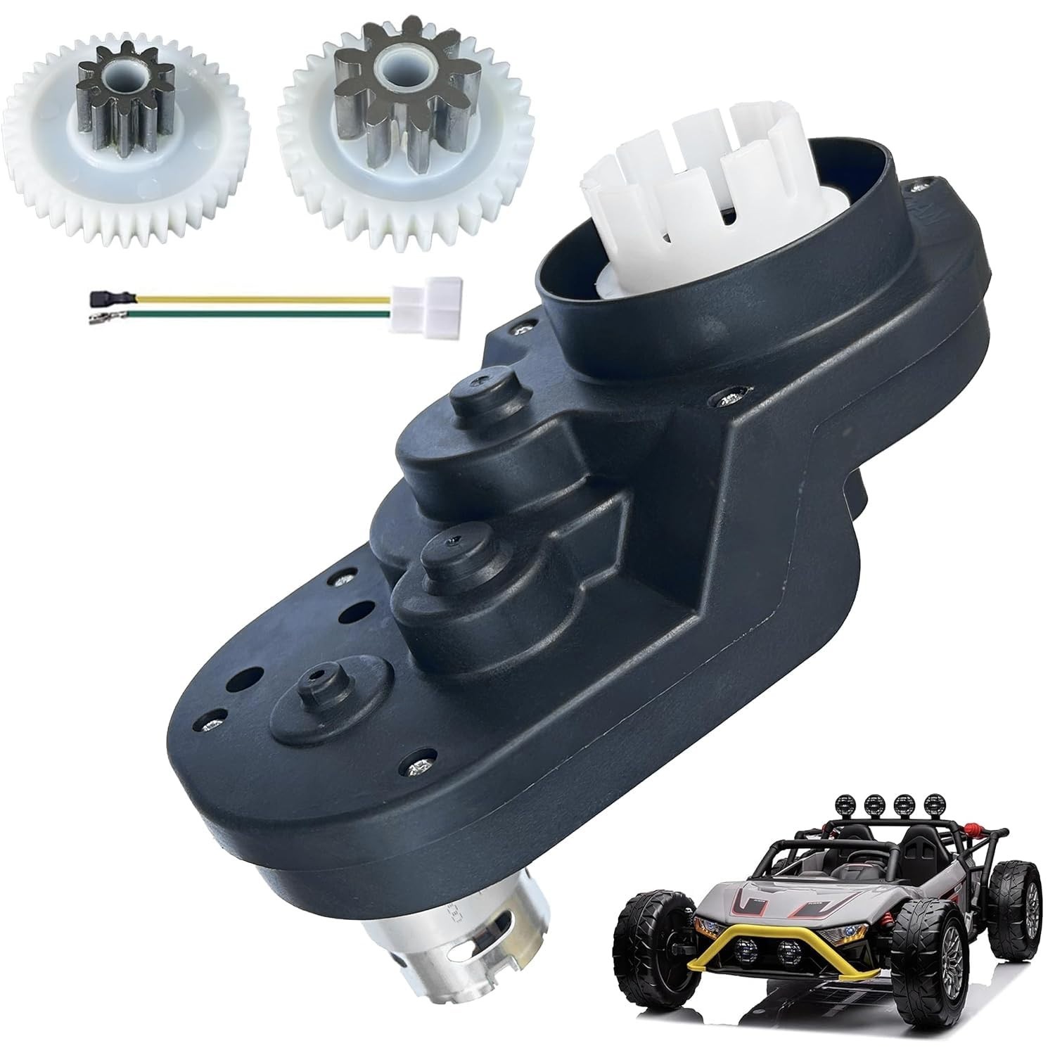High-Speed 12V Gearbox Motor Upgrade for Kids Ride-On Cars, 40000RPM Replacement