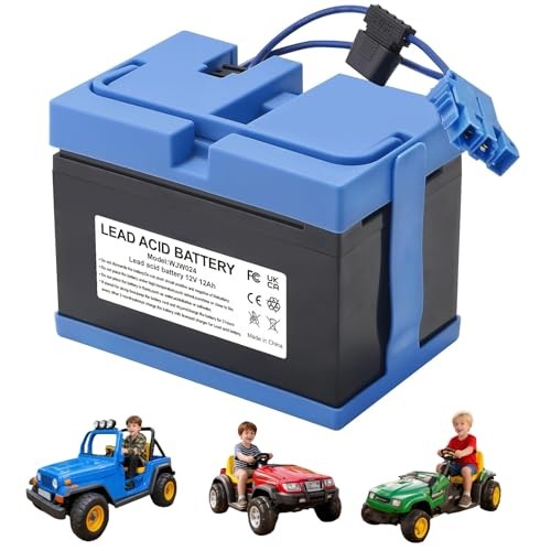 12 Volt Battery for Peg Perego for John-Deere Gator XUV 12V 12Ah (Lead-Acid)