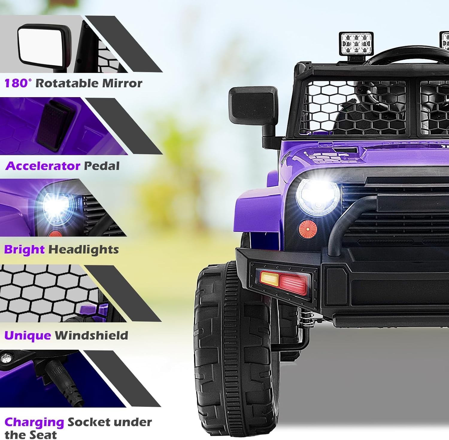 Stylish 12V Electric Ride On Truck for Kids – Remote Control & Spring Suspension