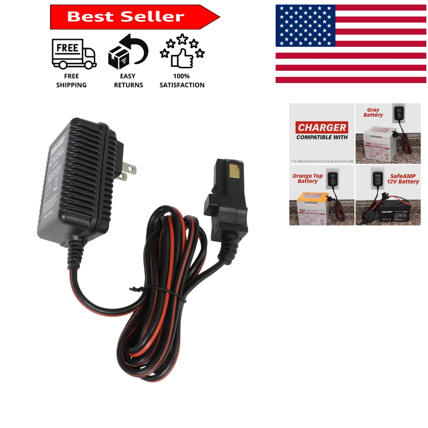 Compatible 12V Charger for Fisher-Price Power Wheels Batteries – 1A Safe Charge