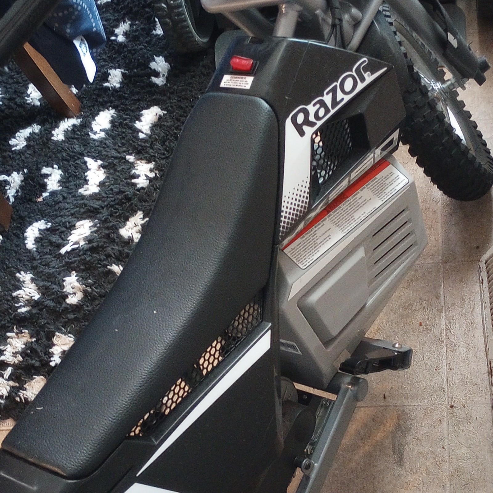 Razor Electric Battery Operated Ride-On Motorcycle Black Toy
