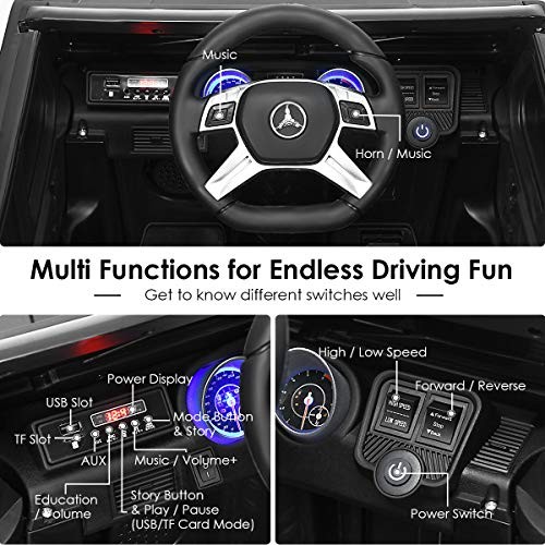 Ride on Car, Licensed Mercedes-Benz Maybach, 12V Battery Powered Vehicle Black