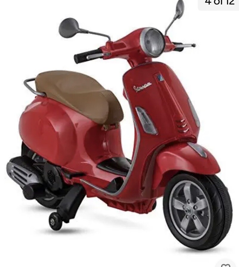 Kid Trax Toddler Vespa Scooter Electric Ride On Toy, 3-5 Years Old, 6 Volt, Max
