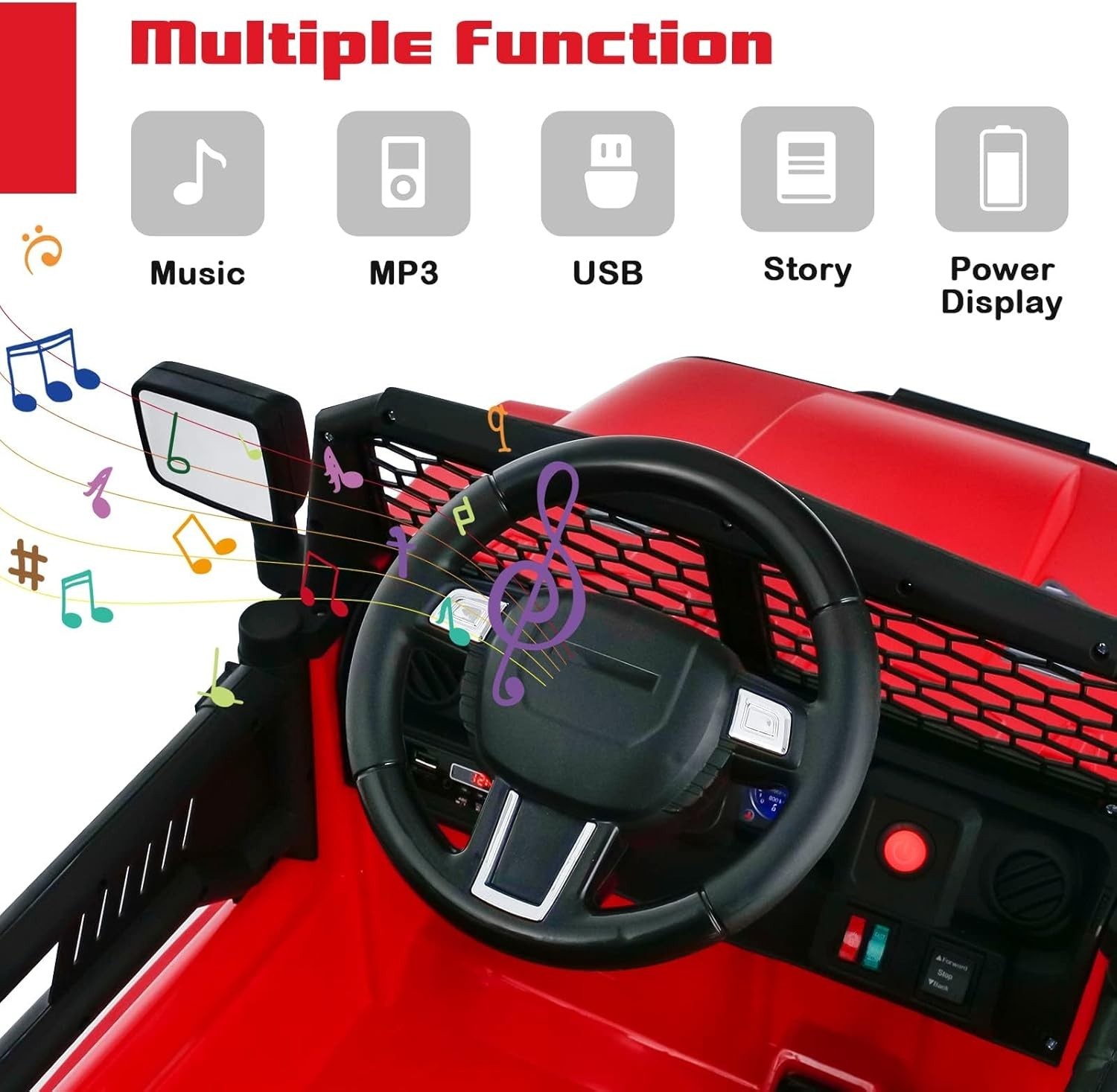 Carrito Para Niños Electrico De Juguete A Control Remoto Todo Terreno Resistente