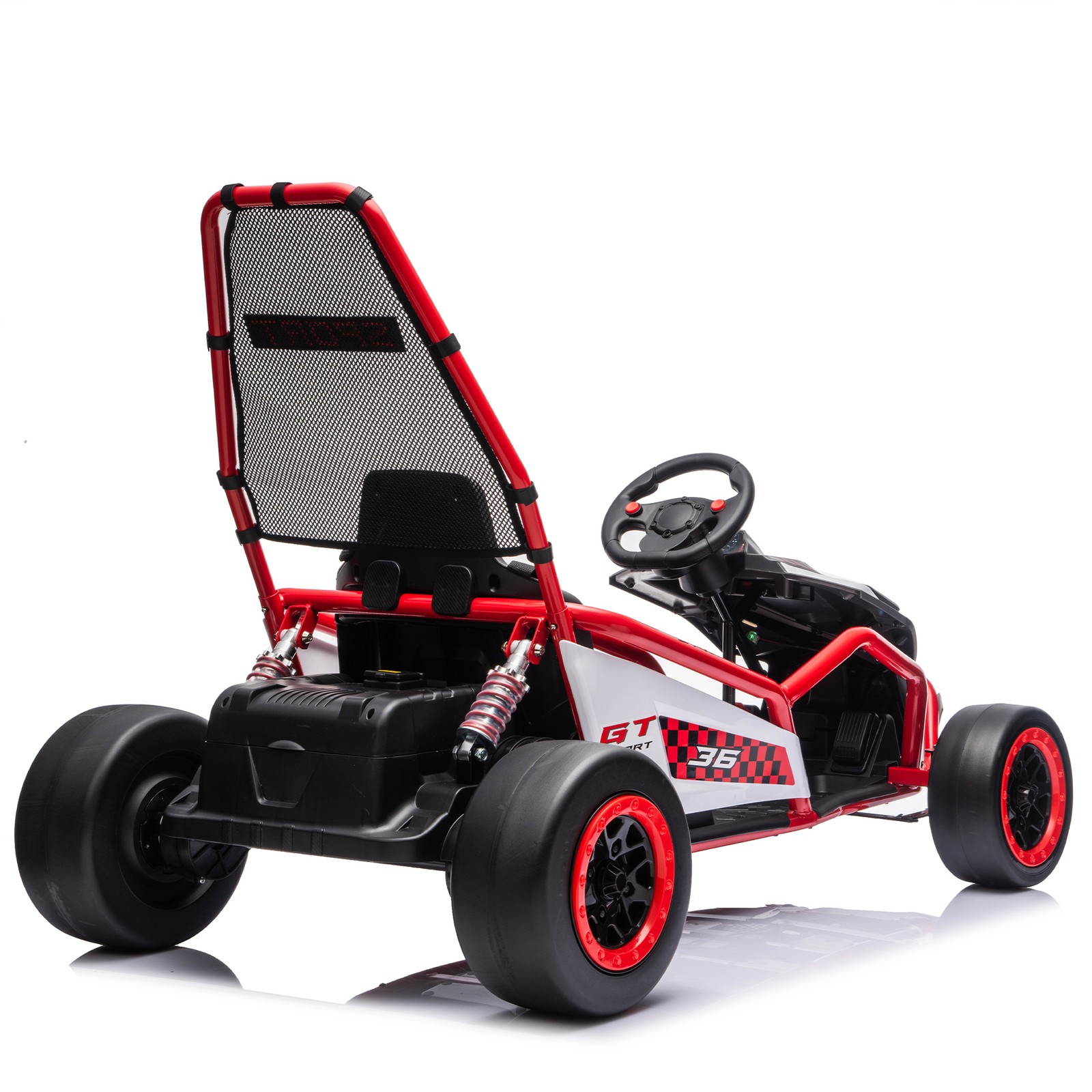 24V 400W Electric Ride on Toy,Crazy Go Cart Drift Car 5-7.5 MPH for Kids 6-12