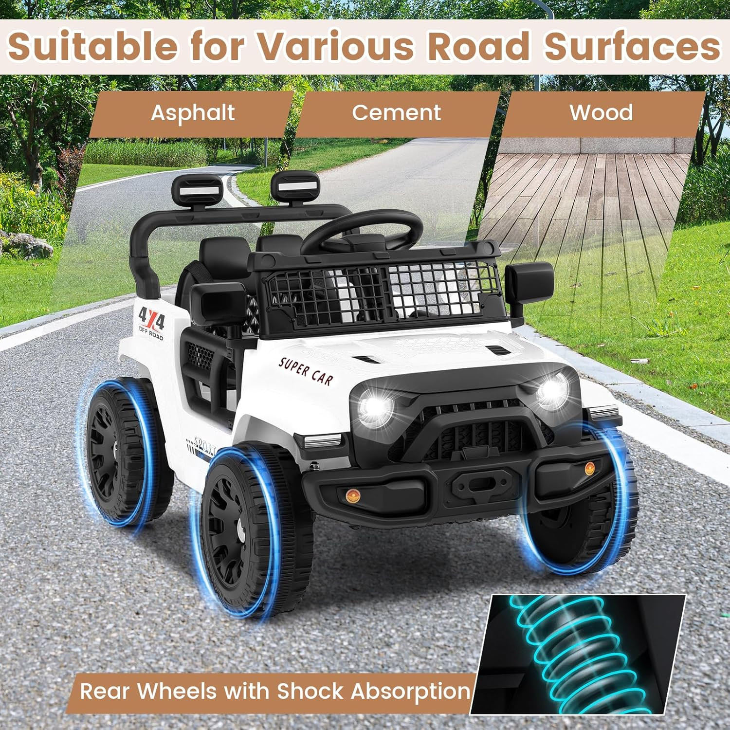 12V Ride on Truck, Battery Powered Electric Vehicle for Kids with Remote Control