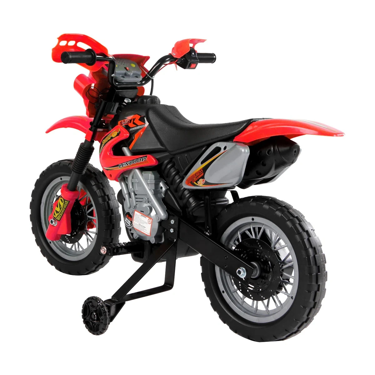 Aosom Battery Powered Ride On Dirt Bike 6V Kids Motorcycle with Music & Lights