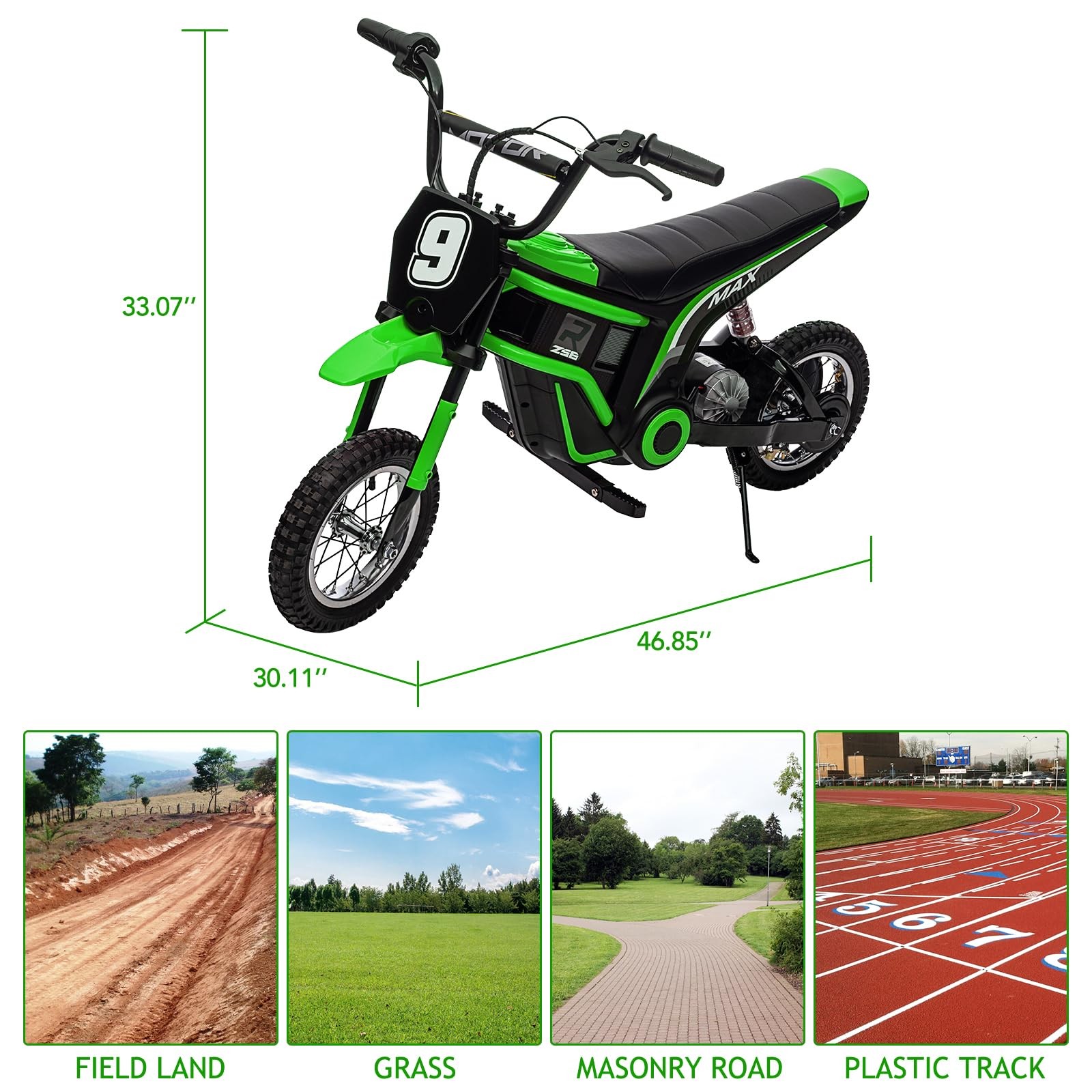 Kids Ride On Motorcycle Electric Motocross Bike ,24V Battery Powered Dirt Bike