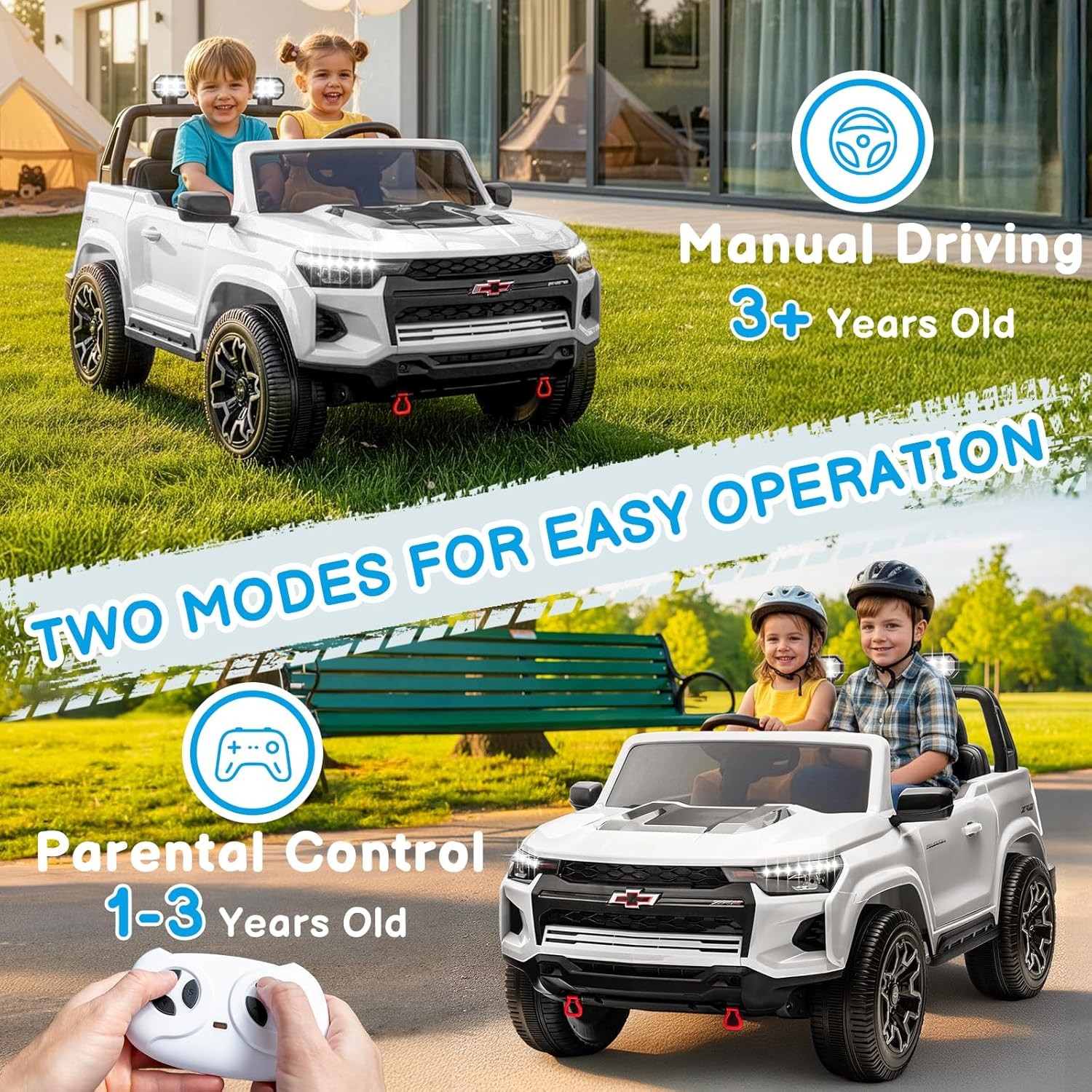 24V Licensed Chevrolet Colorado Electric Car for Kids, Ride on Toys for Toddlers