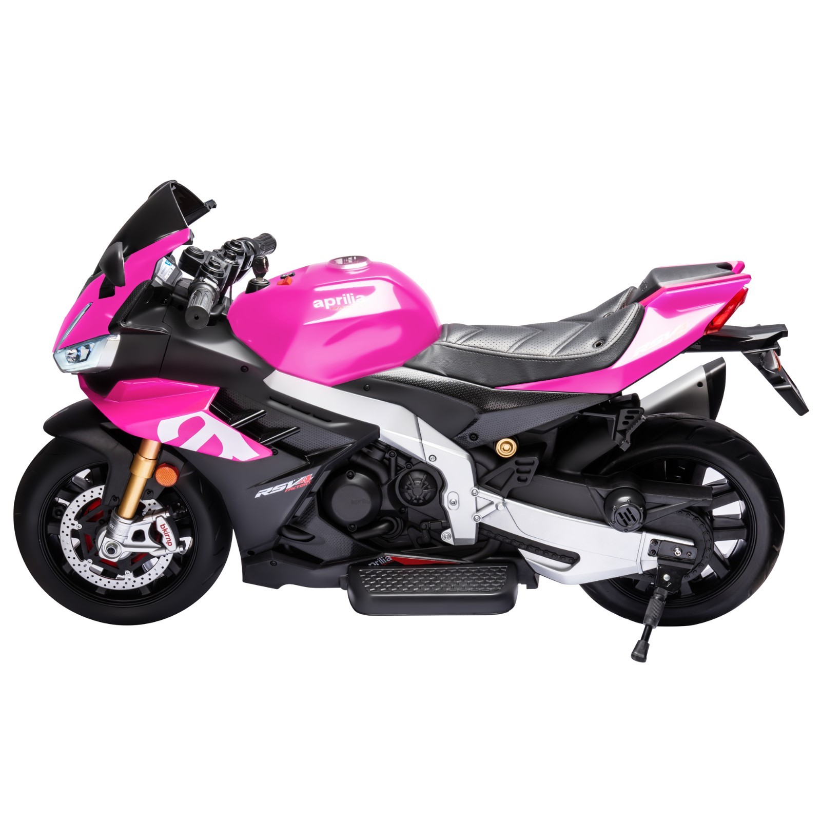 Pink 24V Kids Electric Motorcycle 6mph Girl Ride on Toy with Bluetooth LED MP3