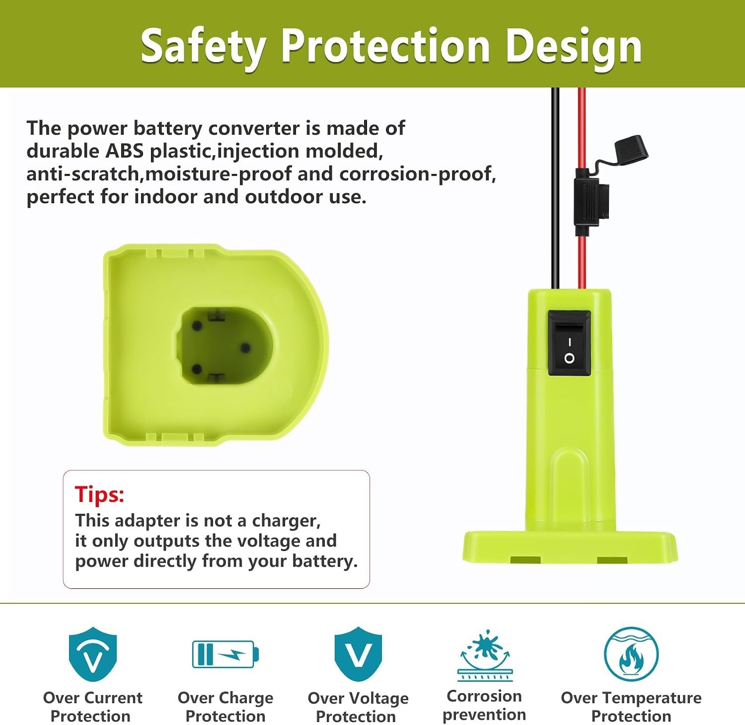 Lightweight Power Wheel Adapter for RYOBI 18V – Secure & Easy Installation