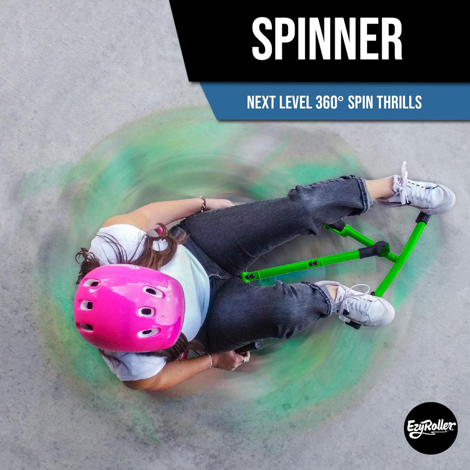 Spinner X Ride on Toy for Kids, Ages 4-12, up to 154 Lbs – Green