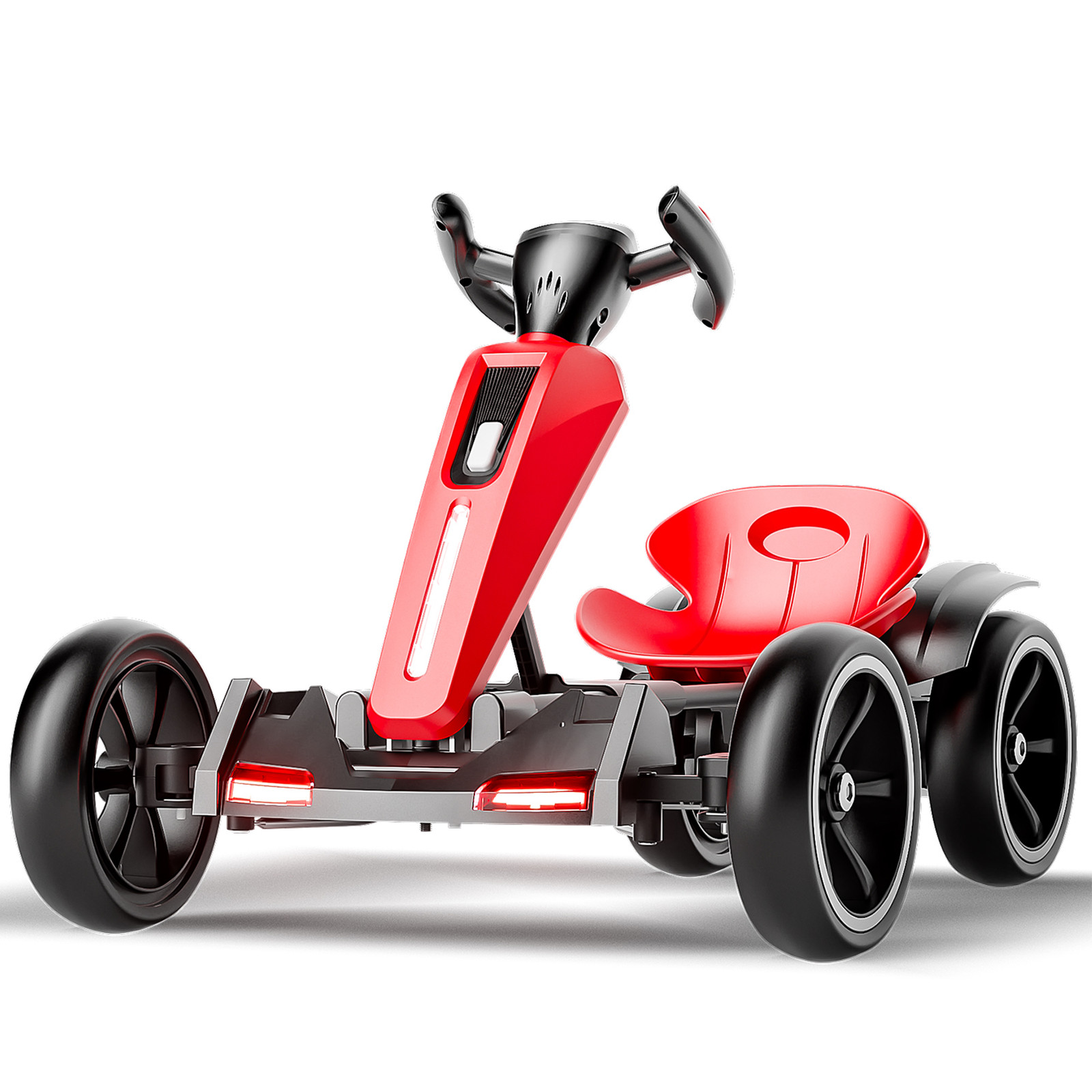 12V Electric Kids Foldable Go Kart Ride On Toy Adjustable Seat EVA Wheels Age3-6