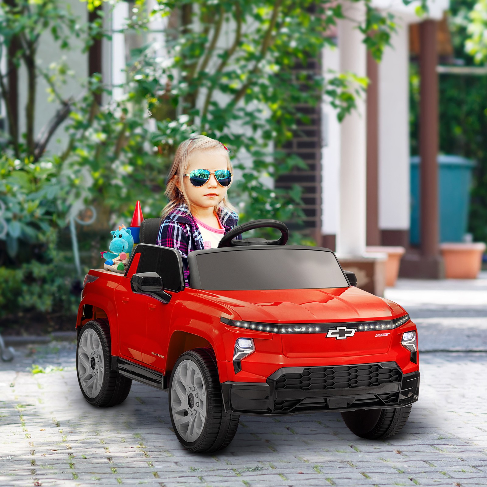 12V CHEVROLET SILVERADO EV RST Licensed Kids Electric Car, Red
