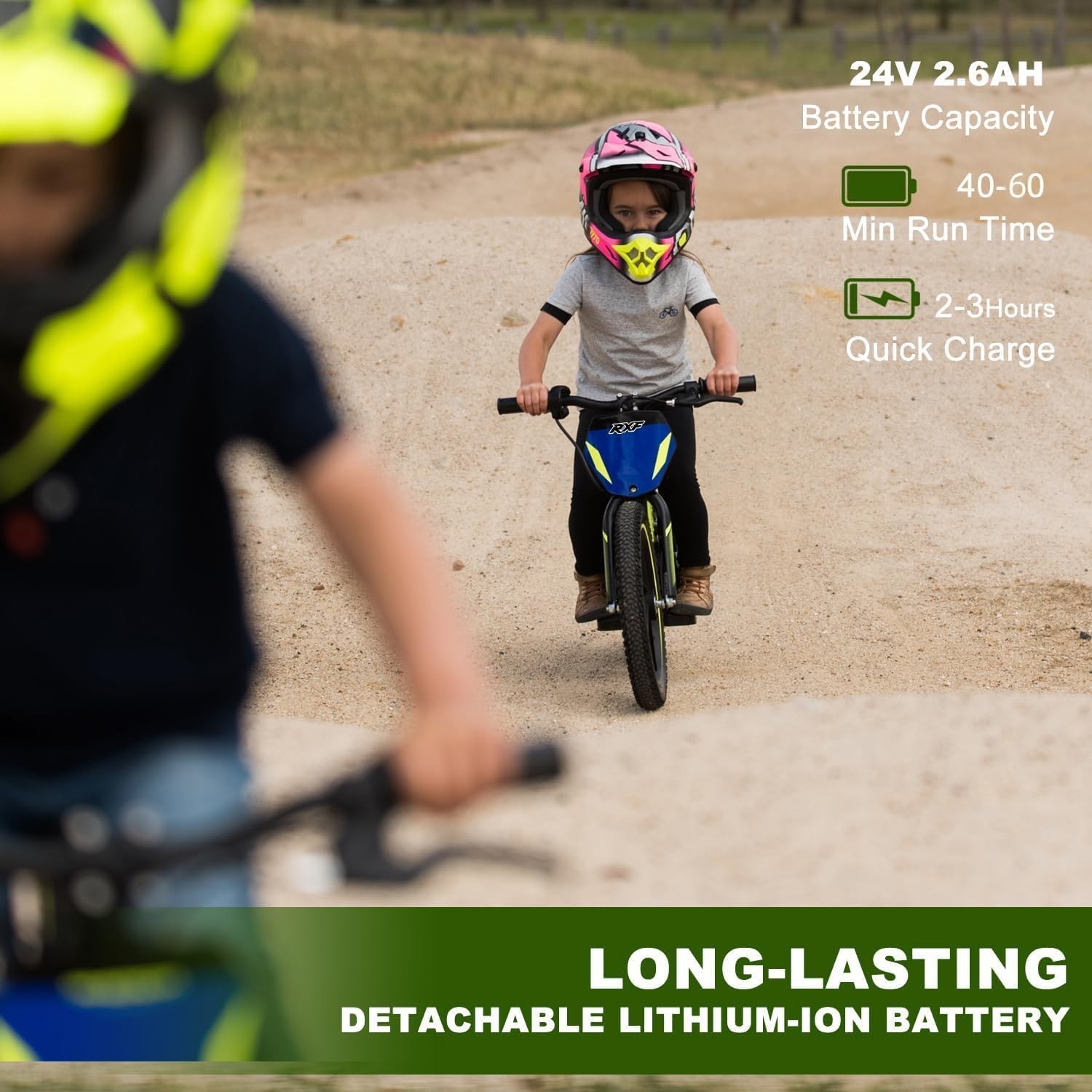 Lightweight Electric Motorcycle for Kids, 150W Up to 10MPH, 24V Detachable