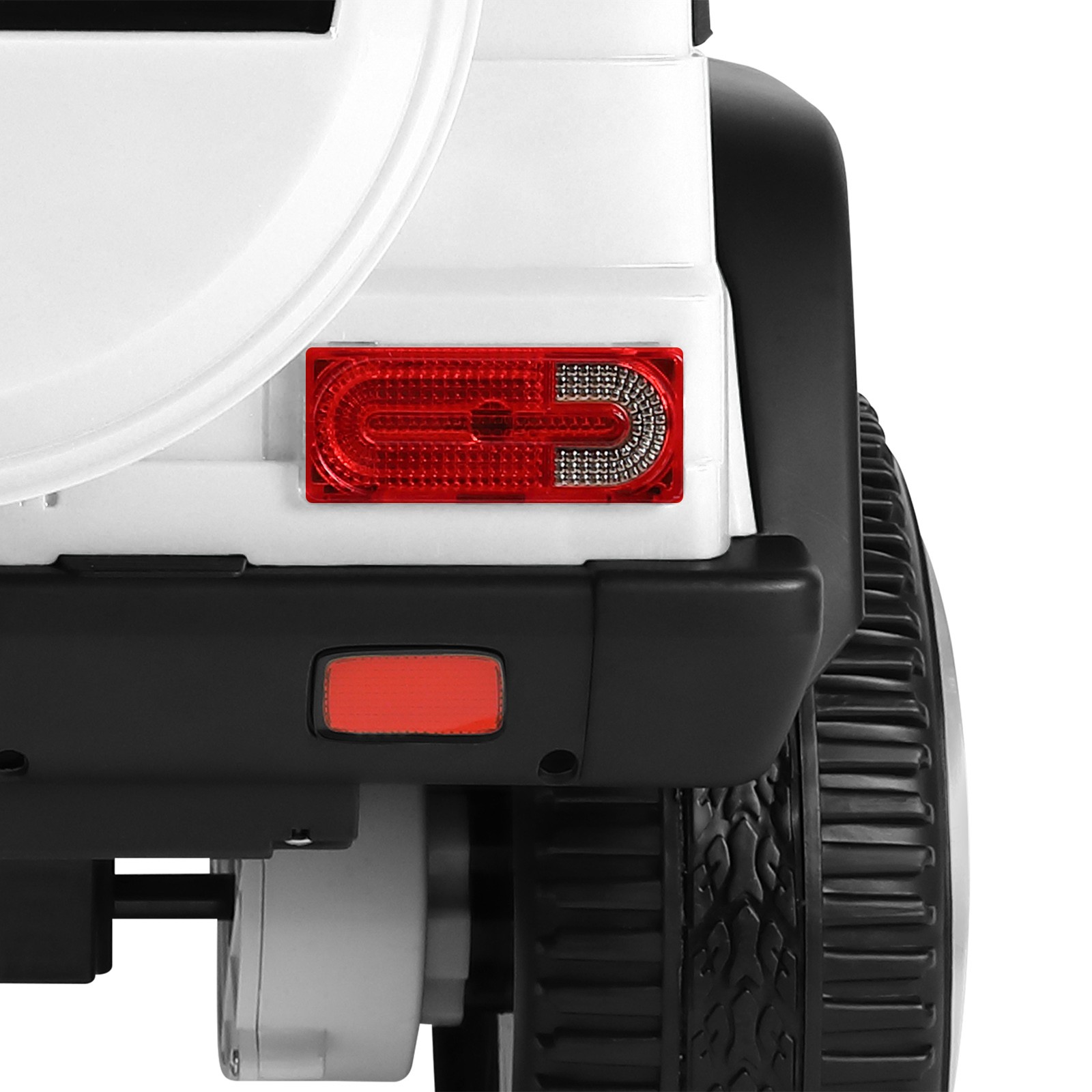 12V Battery Kids White Ride On Car Electric Mercedes-Benz Truck w/LED,MP3,Remote