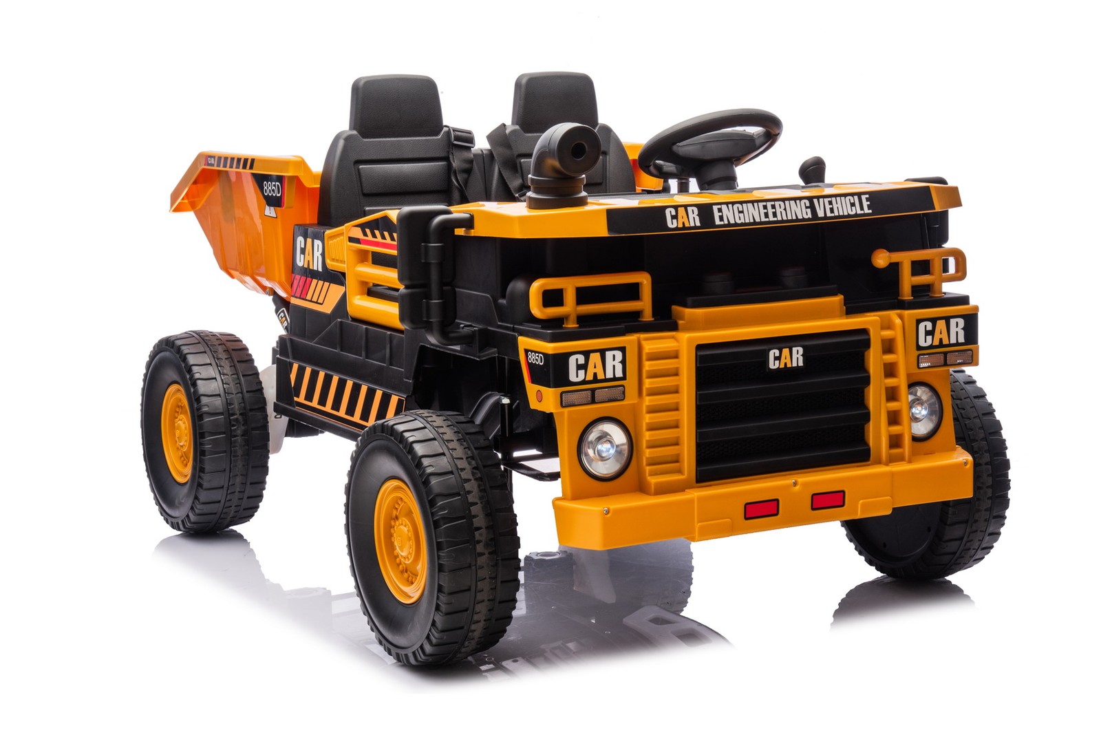 12V 7Ah Ride On Dump Truck 2-Seater Construction Vehicle Car Parent RC Control