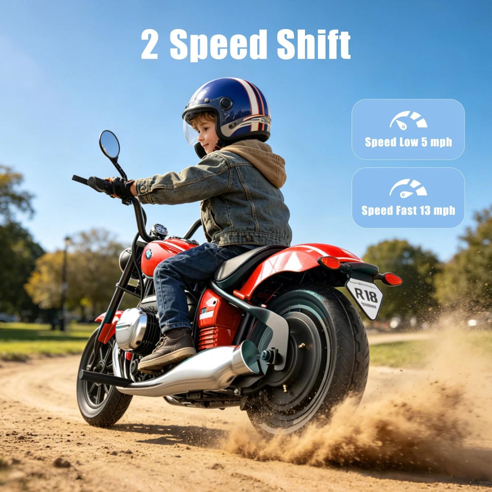 24V 9Ah Kids BMW Licensed Ride On Motorcycle Electric Dirt Bike Unisex 3-8 Year