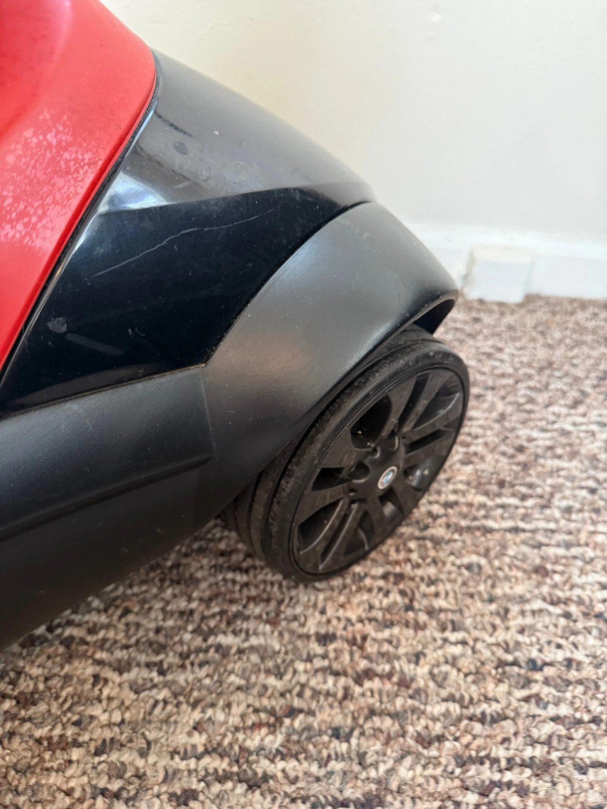 BMW Kids Ride On Push Car Toddler Baby Racer Licensed Black Red Toy