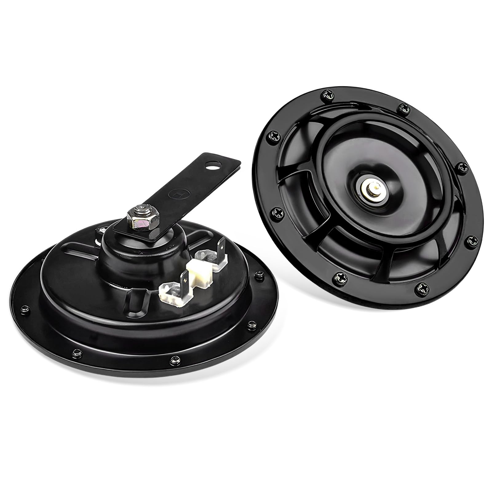 BWBWND 2 PCS Super Tone Car Horn Kit, 12V High Tone and Low Tone Twin Horn Ki…