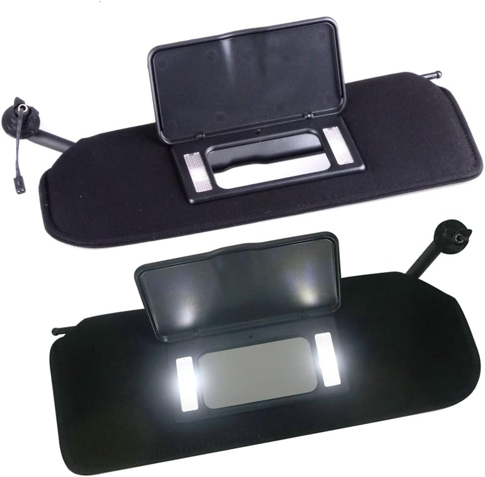 Automotive Sun Visors with Updated Vanity Lights LED Bulb Compatible for Corvett