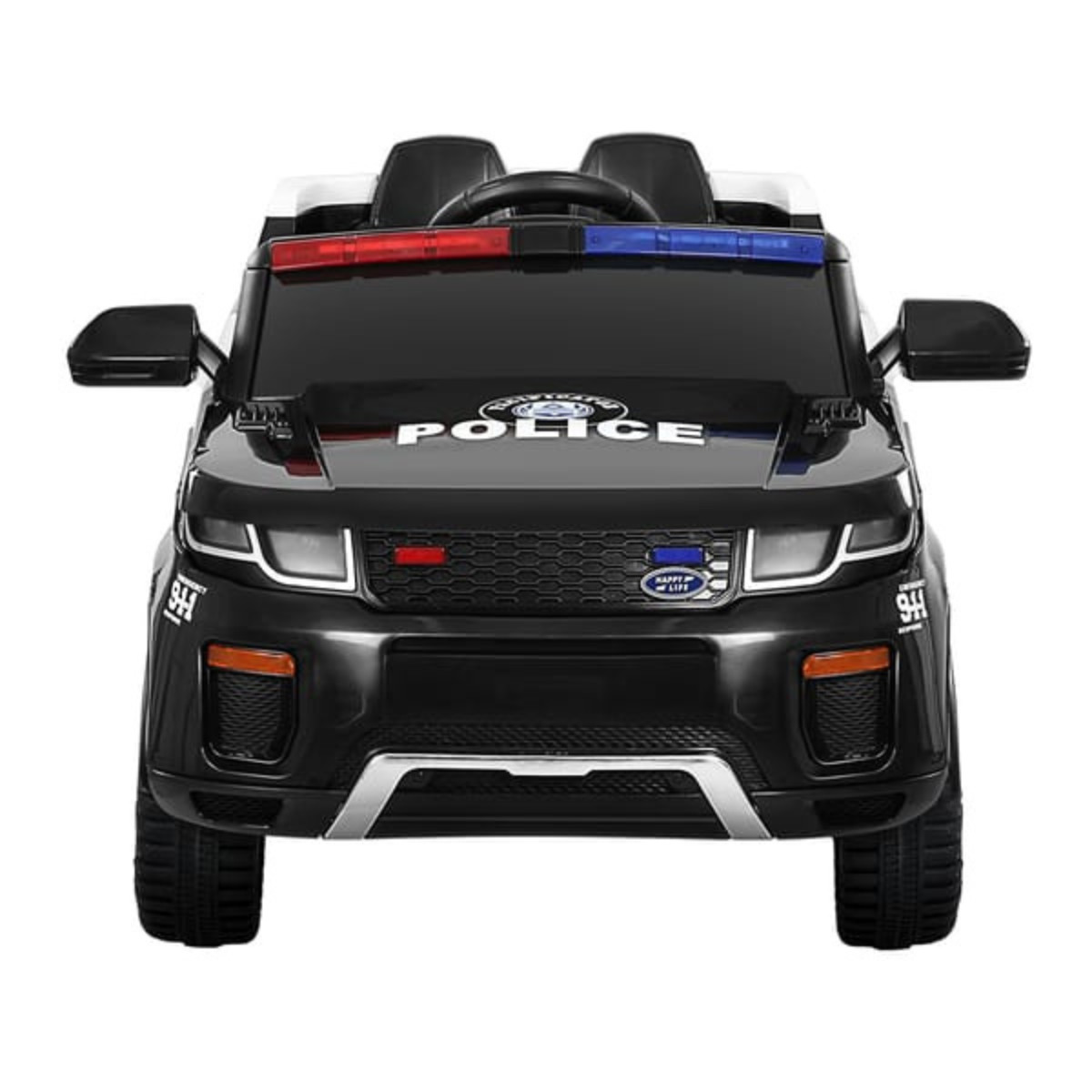 Kids Electric Patrol Police Car Ride On Toy with Remote Black