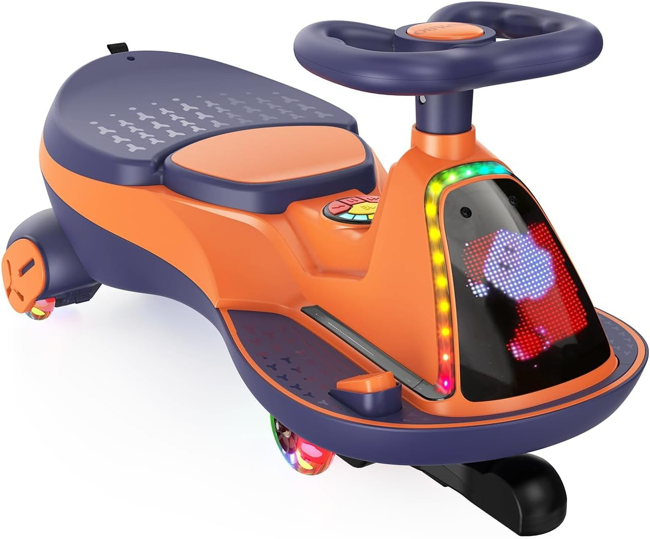 12V Electric Wiggle Car with Pedals 2 Seater 2X75W Motor Music Bluetooth Ride On