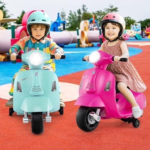 Licensed Vespa Kids Motorcycle by , 6V Battery Powered Motorbike for Pink