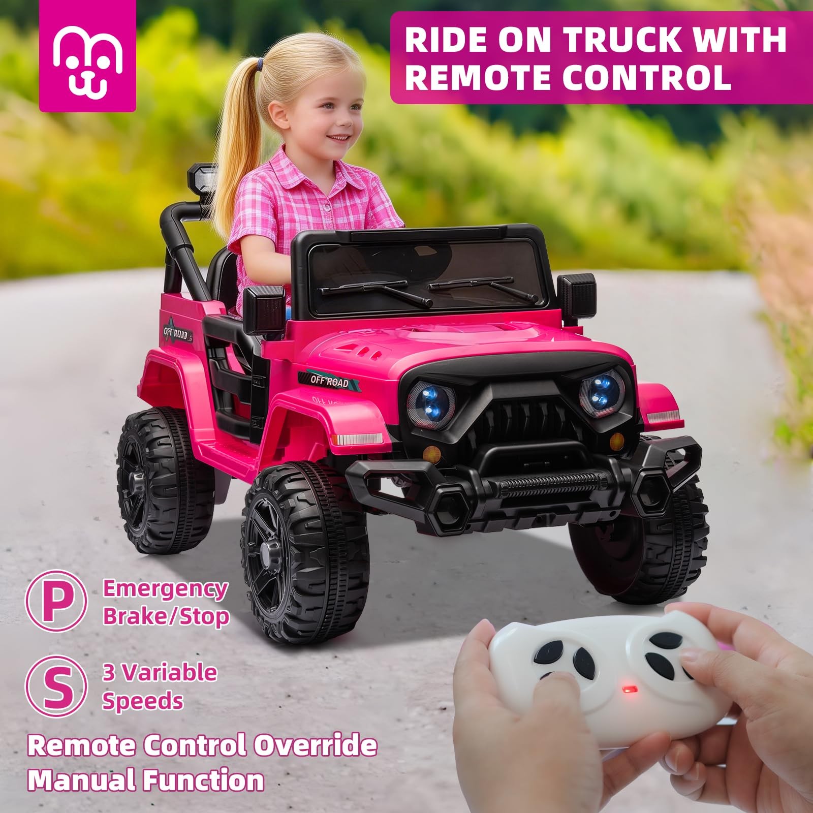 Carro Electrico Para Niños De 3 A 5 Años Montar Manejar Y Jugar Con Luces NUEVO