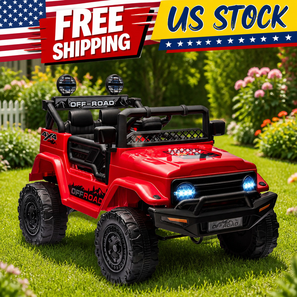 12V Electric Truck for Kids – Remote Control Car with Spring Suspension Ride-On