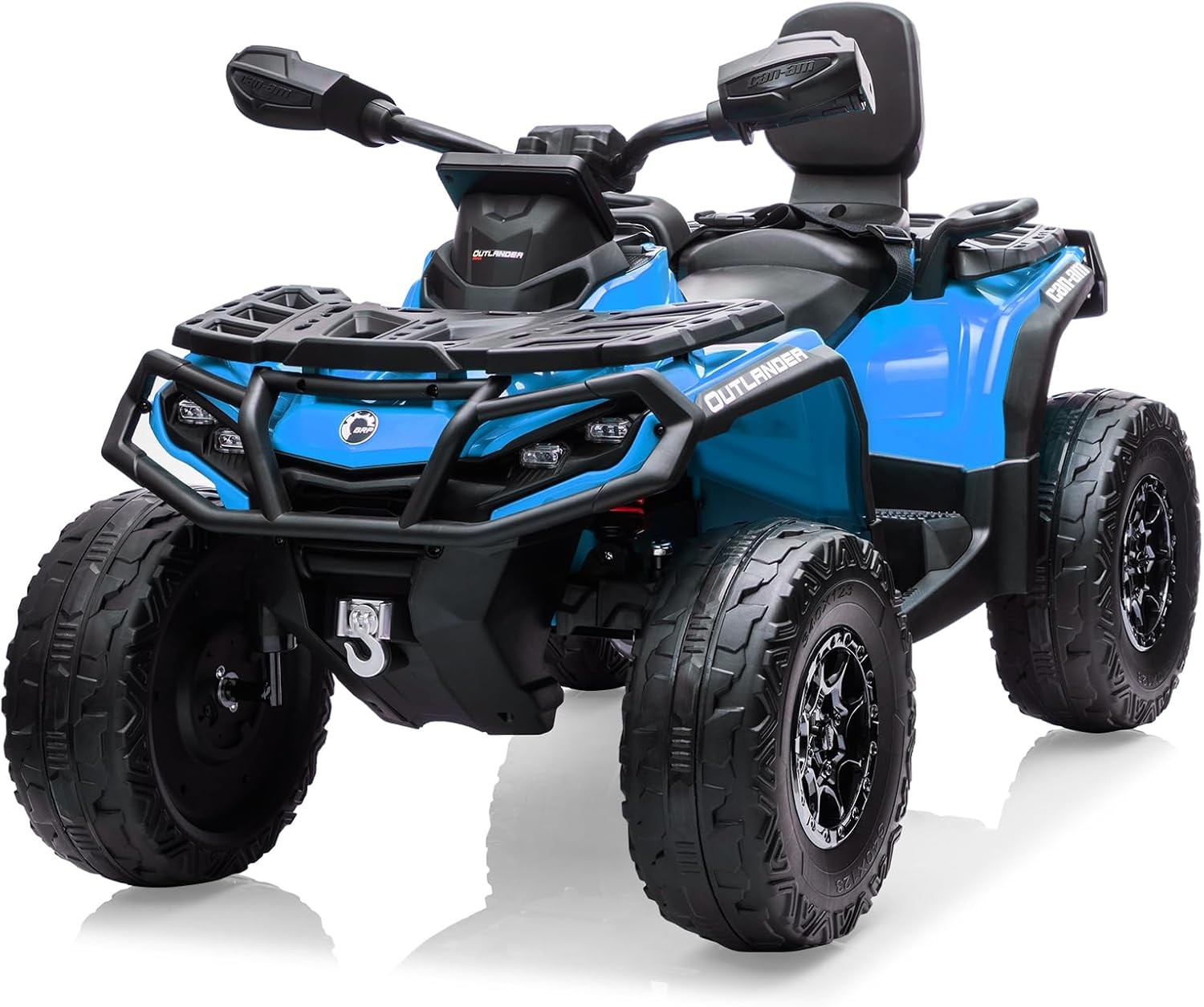 24V Electric ATV Ride On Toy Car for Kids 4-Wheel Quad w/ 3 Speeds LED