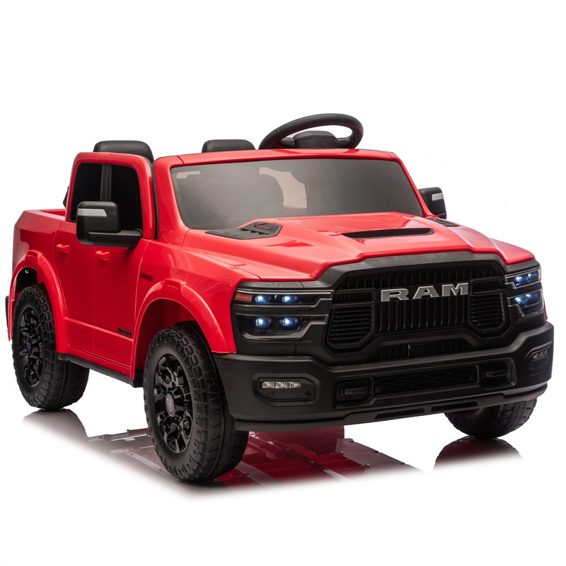 24V 160W Dodge RAM 2-Seater Kid Ride On Truck w/ Remote Control 2WD Car for 3-6