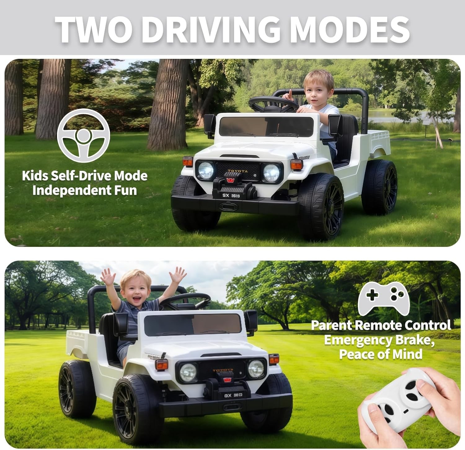 Licensed Ride On Car for Kids, 12V Electric Toy Truck with Parent Remote Control