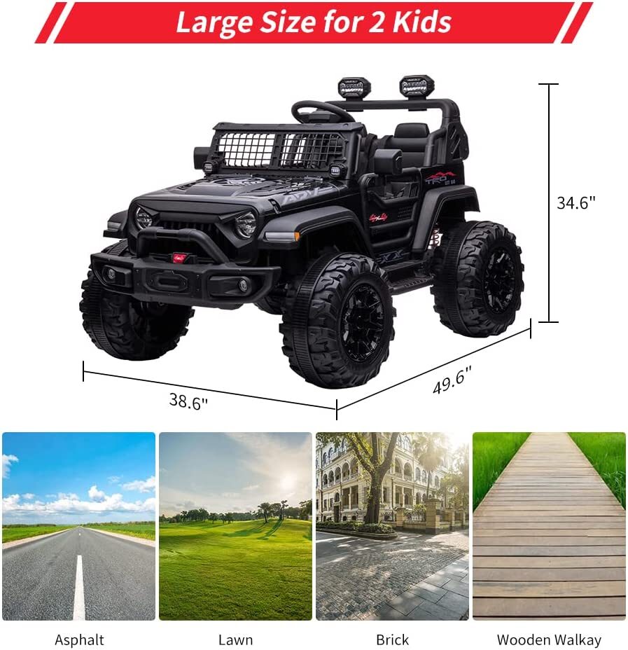 24V Ride On Truck Car Toys Electric Vehicles w/Parent Remote for Kids Xmas Gift