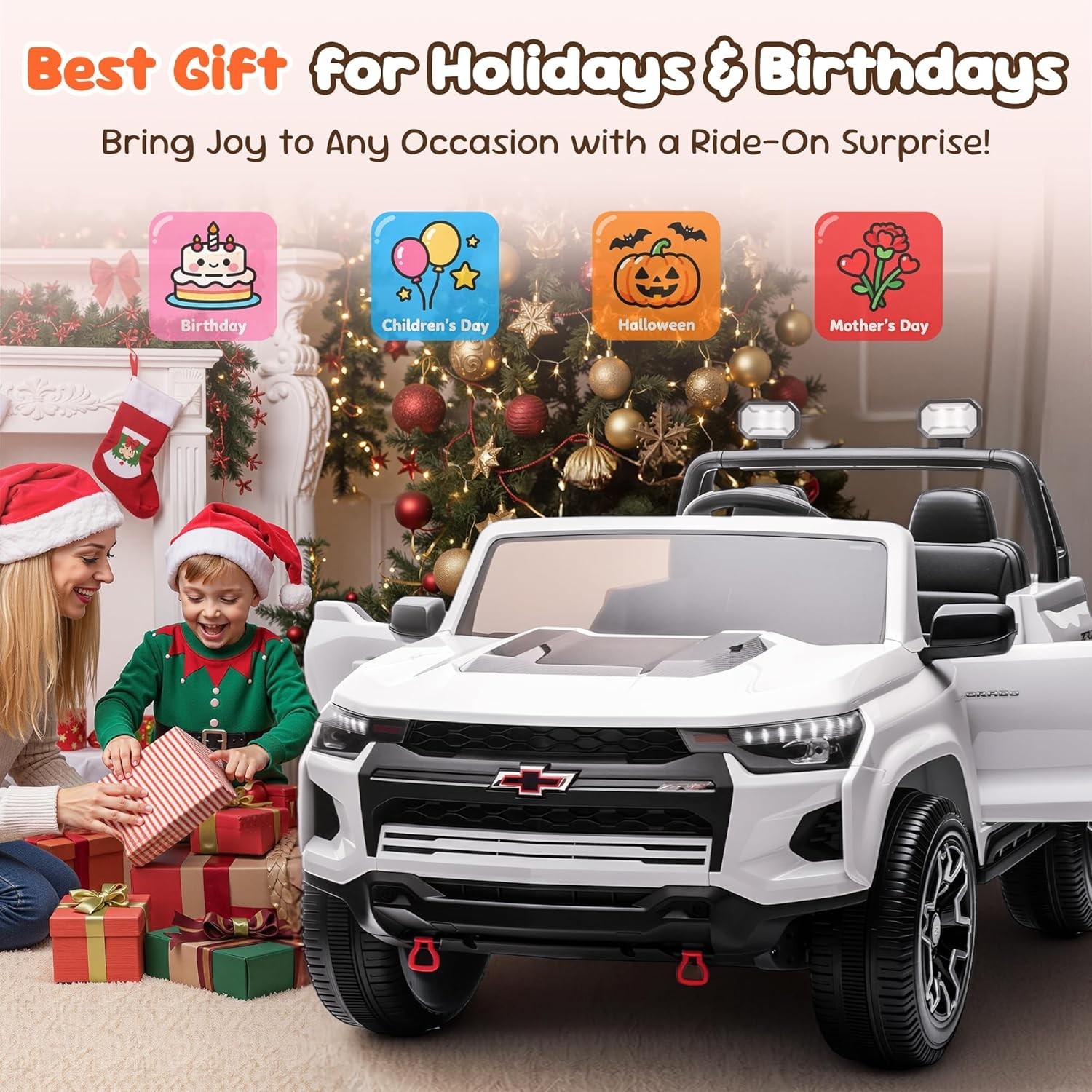 Licensed Chevrolet Colorado ZR2 24V 2-Seater Ride On Car for Kids Electric car