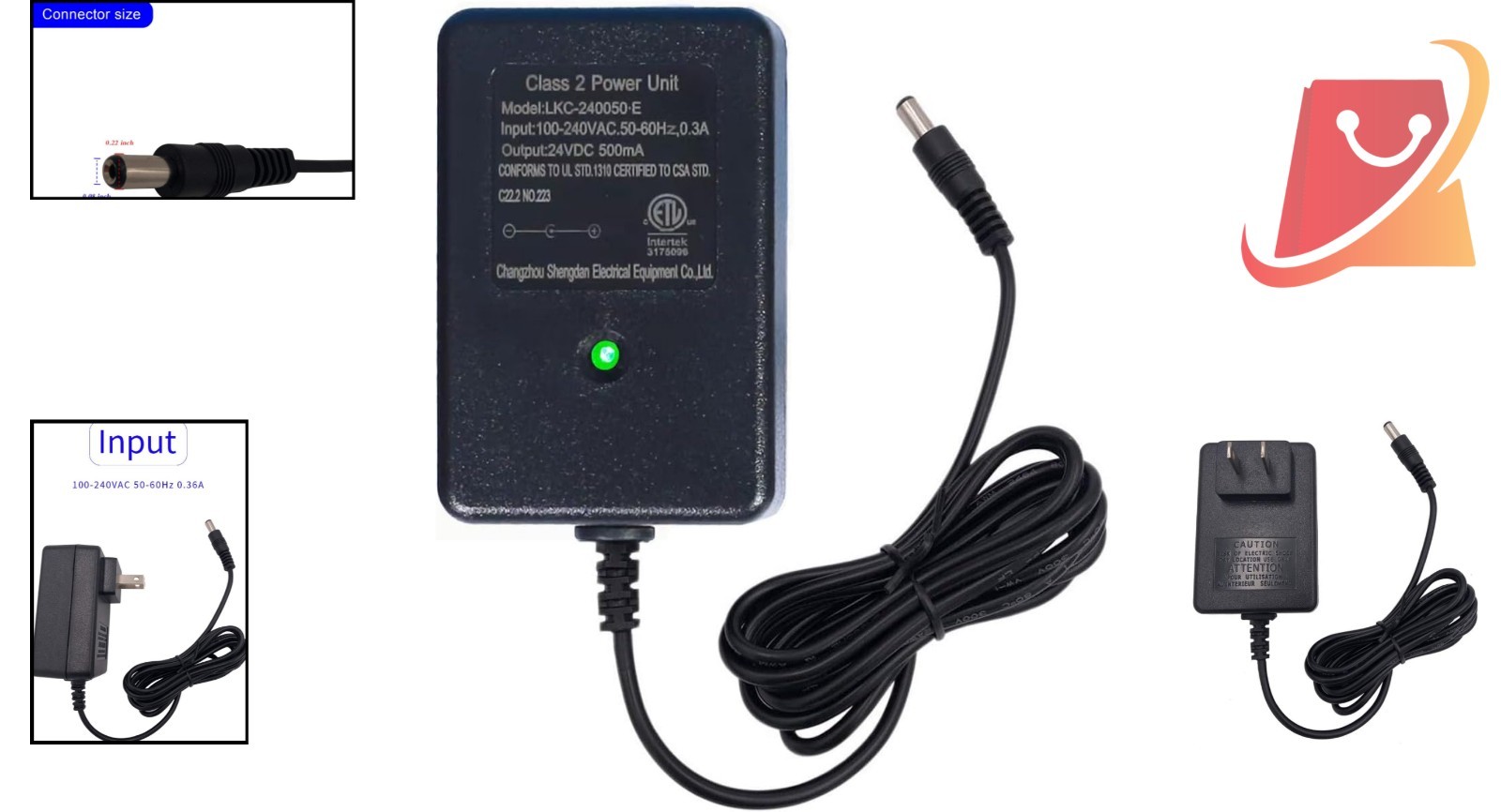 24V Kids Ride On Car Charger 500mA with Charging Indicator for Toys and Strol…