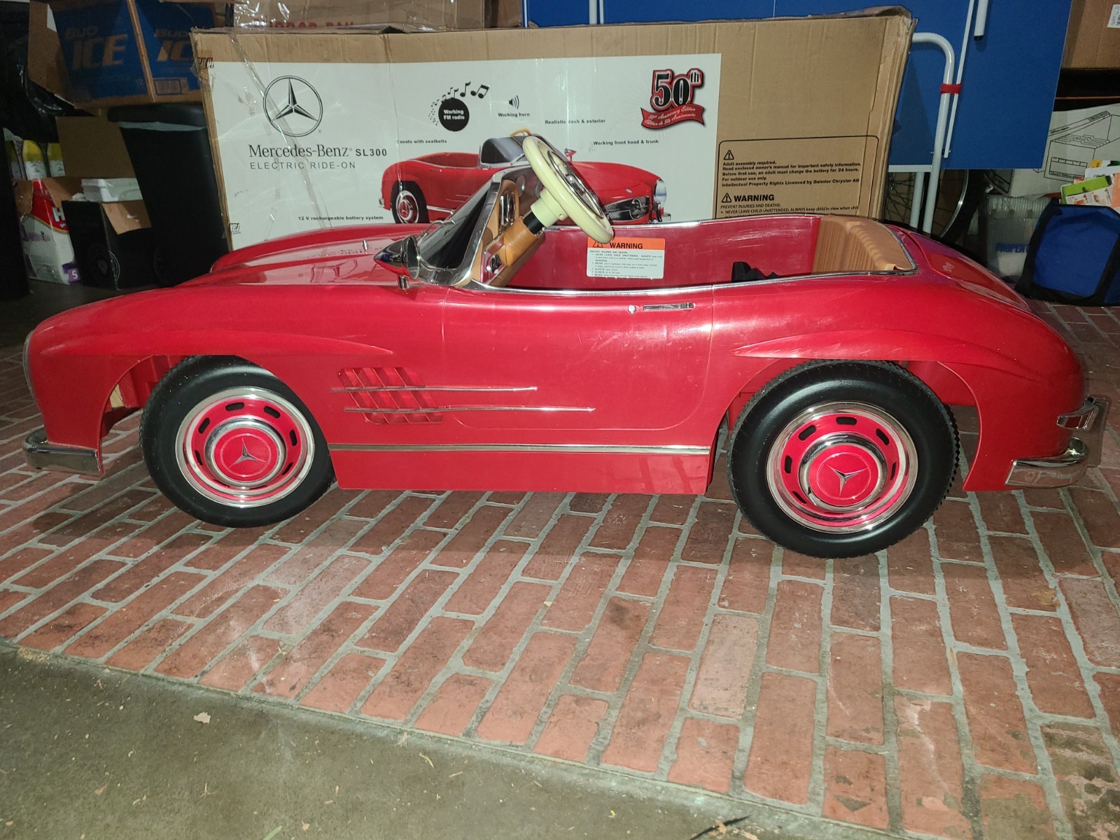 RARE – Kid Trax Mercedes-Benz SL300 12V Electric Ride-On Car For 2 – IOB